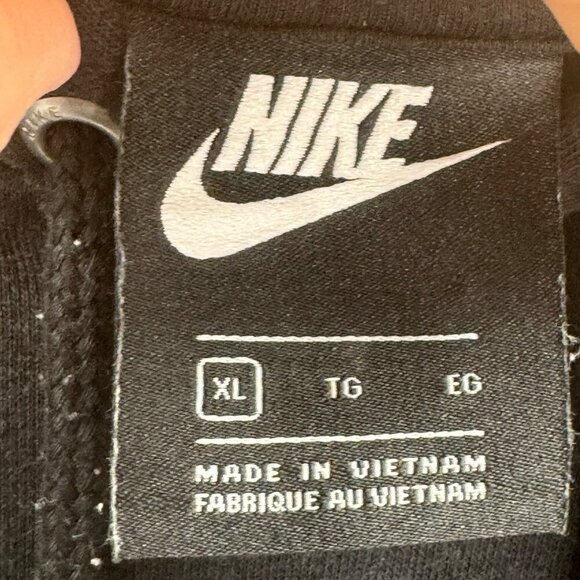 Nike Womens Black Varsity Cropped Hoodie Size XL - Picture 4 of 5